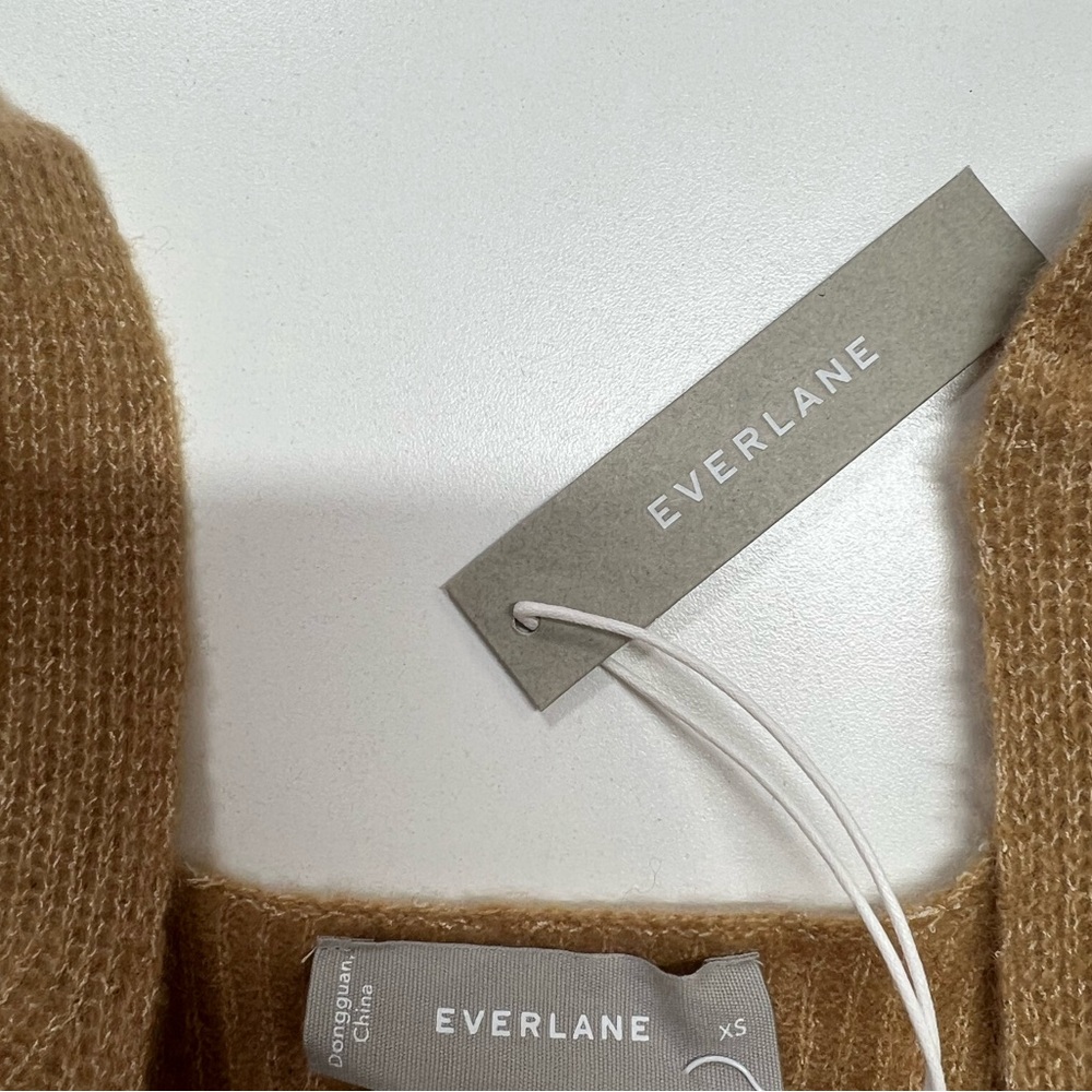 Everlane The Cozy Stretch Tank in Camel Crop Top Size XS New With Tags - Picture 6 of 13